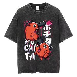 Camiseta lavada de gran tamaño de alta calidad, Camiseta de algodón holgada Vintage para hombres y mujeres, ropa informal estilo Hip Hop - Product Image 6