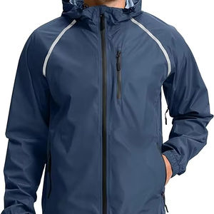 Veste coupe-vent longue pour homme de marque en gros, style vintage, écologique, respirante, légère et coupe-vent - Product Image 6