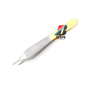 Alicates de tejido Adson marrón, pinzas rectas, fórceps, instrumentos quirúrgicos, acero inoxidable de alta calidad - Product Image 5
