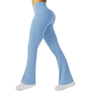 Conjuntos de ropa de gimnasio sin costuras de cintura alta de 2 piezas para mujer, venta al por mayor, trajes de entrenamiento para Yoga, Top corto de manga larga, mallas de cintura alta - Product Image 4