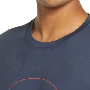 Logotipo personalizable impreso 100% algodón transpirable camiseta de hombre patrón sólido y todos los colores de marca - Product Image 4