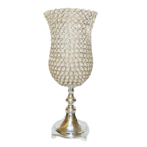 Bougeoir en forme de T en cristal au design élégant sur base en métal pour la décoration du salon Bougeoir fait main décoré de Noël - Product Image 1