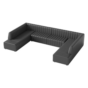 Juego de muebles de tarjeta de combinación de mesa de té fiesta sala de <span class=keywords><strong>canciones</strong></span> club nocturno sofá KTV bar privado en forma de L en forma de U - Product Image 5