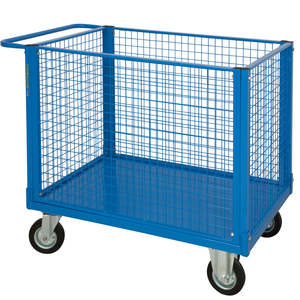 Four-Wheel Garden Cart with Mesh Sides Customizable OEM Support for Shopping Storage Tool <b>Transportation</b> - Product Image 1