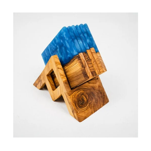Dessous de verre en bois de résine époxy Design unique Dessous de verre en résine de bois époxy Artisanat fait à la main Vente supérieure - Product Image 2