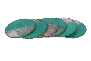 Sous-verre en résine de qualité supérieure, artisanal, de haute qualité, style bohème, écologique, rond, décoration moderne pour la maison - Product Image 5