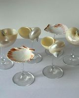 Vaso Highball de Vidrio Hecho a Mano con Conchas Marinas