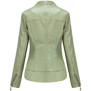 Wholesale High Quality Quilted and Breathable PU Leather <b>Jacket</b> for Women Fashionable <b>Sheep</b> <b>Skin</b> <b>Jacket</b> - Product Image 2