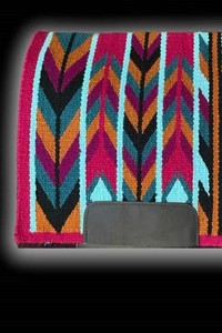 Almohadilla de sillín de cuero genuino de Navajo occidental, piel de vaca de lana con productos de carreras en inglés importados de la India - Product Image 4