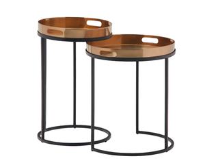 Alta calidad, 73CM de altura, bandeja de hierro, patas cruzadas superiores, mesa auxiliar, mesa de centro - Product Image 5