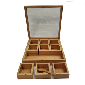 Best Quality Pine Wood Spice <b>Box</b> Natural Bamboo <b>Storage</b> Item New Design for Home Decorative Wedding Hot Sale <b>Cake</b> Stand Tool - Product Image 1