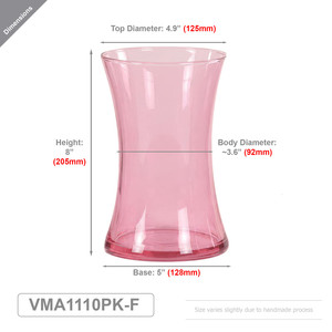Vase en verre rose Rosario VMA1110PK, soufflé à la machine - 8 - Product Image 6