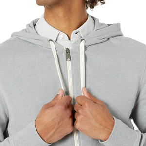Custom Own Plain <b>Classic</b> Zip Hoodie 100% Cotton Fleece Breathable High Quality Comfortable OEM Customized Street Wear - Product Image 3