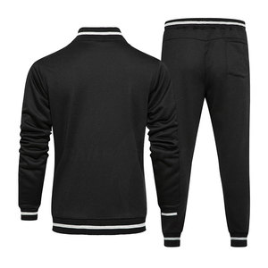 Nouveaux ensembles de survêtements tendance en coton, ensembles de jogging, sweats à capuche zippés, ensembles de pantalons, style sportif, survêtements personnalisés, design à empiècements - Product Image 4