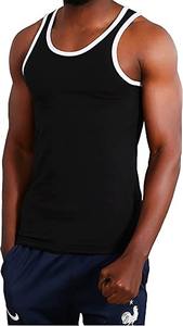 Débardeur Homme 2026 Populaire en Pur Coton Sans Manches Col Rond Coupe Ample Couleur Unie pour Fitness et Sport d'Été - Product Image 6