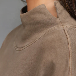 Jersey de marca personalizada para mujer, ropa deportiva activa, Sudadera con capucha para gimnasio, sudadera de gran tamaño con cuello simulado para mujer - Product Image 3