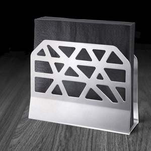 Soporte de pañuelos de metal Premium de moda con aspecto lujoso adecuado para la mesa de cena de recepción de bodas y la configuración del hogar - Product Image 3