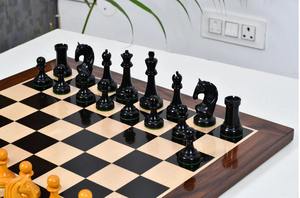 Pièces d'échecs reconstituées de qualité d'exportation, modèle Piatigorsky Cup, en bois d'ébène et de buis, roi de 4,2 cm, à prix avantageux - Product Image 3