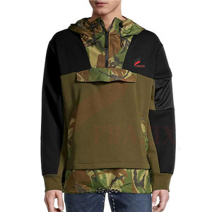 Sweat-shirts d'hiver pour hommes à demi-zip, couleur unie, fermeture éclair sur le devant, personnalisables, en coton, vêtements de mode pour la vente en ligne - Product Image 2
