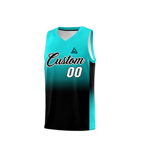 Hauts de basket-ball de maille de polyester d'uniformes de basket-ball de pleine impression numérique - Product Image 1