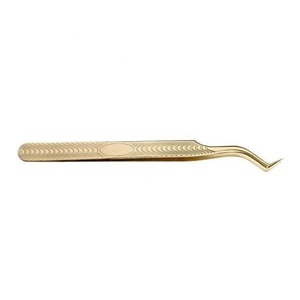 Pince à épiler professionnelle sur mesure, nouvelle fabrication, design optimal, double courbure, volume accru, en acier inoxydable pour cils - Product Image 2