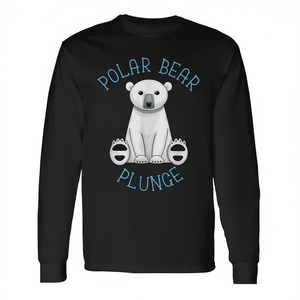 T-shirt à manches longues Polar Bear Plunge, vêtements de sport d'hiver - Product Image 2