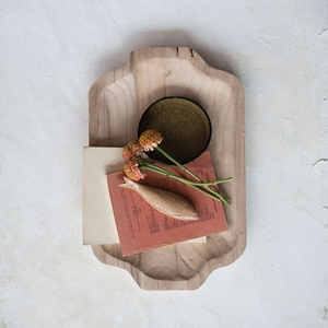 Bandeja de madera de acacia de buena calidad con acabado natural y diseño resistente, ideal para entretenimiento y uso diario - Product Image 5