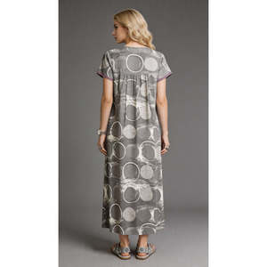 Chemise de nuit maxi tissée pour femme avec poche latérale, tissu doux et respirant, confortable pour un usage quotidien (XL) - Product Image 4