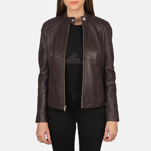 High Quality Women Motorcycle Jackets Custom Made Stylish Genuine Leather Outerwear for Winter and Autumn Fashion <b>Coats</b> - Product Image 1