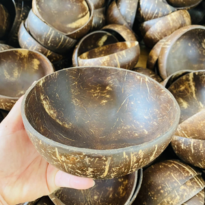 Bol en coque de noix de coco 100% biologique, naturel, fait à la main, biodégradable, écologique, avec logo personnalisé, fabriqué au Vietnam - Product Image 1