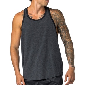 Camiseta sin mangas vintage de algodón y elastano de 200 g/m² de ajuste holgado, estilo deportivo, lisa, con recortes, de secado rápido, para entrenamiento muscular. - Product Image 1