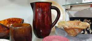 Pichet à eau en résine époxy artisanale de luxe Vaisselle moderne pour la salle à manger Servir Offrir en cadeau Décoration de la maison - Product Image 3