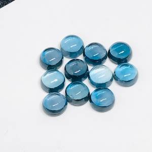 Lot de cabochons de topaze bleue naturelle sélectionnés, groupe de pierres curatées, qualité rare, jeu de couleurs, feu, certifié par un tiers pour la joaillerie - Product Image 5