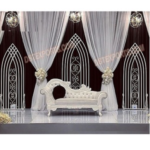 Exclusive Metal Stands for Reception Stage Decor Wholesale Metal Stands for <b>Wedding</b> Stage Setup Trending Metal <b>Props</b> for Decor - Product Image 1
