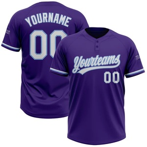 Camisetas de Béisbol Personalizadas Sublimadas con Dos Botones, Transpirables, que Absorben la Humedad, 100% Poliéster, Ropa Deportiva para Adultos - Product Image 1
