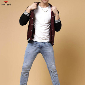 Veste universitaire pour hommes avec logo personnalisé pour hommes Chenille Patch Streetwear Veste de baseball en cuir pour hommes - Product Image 4