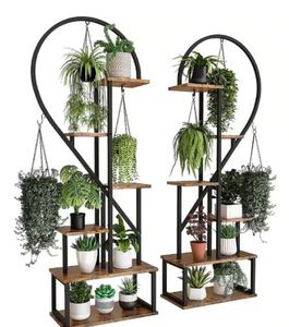 Best Selling Multi Tier Metal <b>Plant</b> Stand Unique Half Heart Shape <b>Plant</b> Stands for Outdoor Indoor Home Garden Balcony - Product Image 1