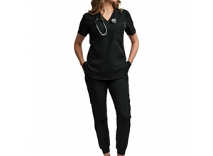 2026 Wholesale Custom Logo Medical Men <b>Doctor</b> Overalls Printed Logo Scrubs <b>Set</b> Unisex Surgical Pet Hospital Nurse Uniforms - Product Image 3