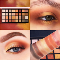 Palette de fards à paupières vegan 32 couleurs métallisées scintillantes, rose nude, sans cruauté, haute pigmentation, longue tenue, minérale, 50g, marque privée