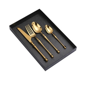 Juego de cubiertos de acero inoxidable de diseño elegante de 4 con pulido de espejo para el hogar y el hotel a un precio razonable Juegos de cubiertos únicos - Product Image 2