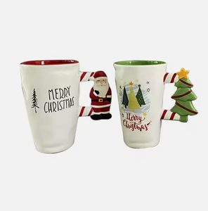 Taza navideña festiva de cerámica de 500ML con asa de Papá Noel para obsequios de bebidas navideñas celebraciones navideñas - Product Image 6