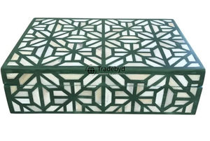 Caja de almacenamiento con incrustaciones de hueso de lujo Idea de regalo hecha a mano para casas elegantes Tradebyd - Product Image 6