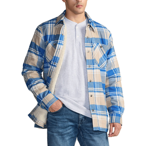 Custom Logo Knitted Solid Quick Dry Regular Fit Sports Breathable Casual Long Sleeve Running <b>Men</b> <b>Flannel</b> <b>Shirt</b> - Product Image 1