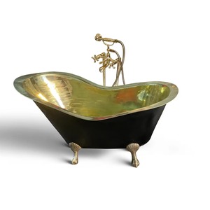 La baignoire en laiton offre une durabilité inégalée, restant solide pendant des décennies sans se déformer, ne se fissurer ni perdre sa solidité structurelle. - Product Image 1