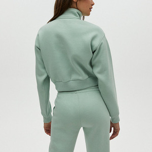 Conjunto de chándal deportivo de manga larga para mujer, Top corto informal con capucha, pantalones de chándal, ropa deportiva, color nuevo, 2022 - Product Image 5