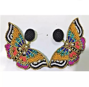 2024 tendance Desgin Multi couleur papillon broderie conception Multi couleur boucles d'oreilles bijoux artificiels pour femmes boucles d'oreilles - Product Image 1