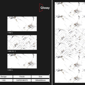 Azulejos cerámicos clásicos para pared interior de 300x600 mm, para baño y cocina, con acabado brillante o mate, superficie con efecto de azúcar tallado, diseño de pared interior de lujo. - Product Image 1