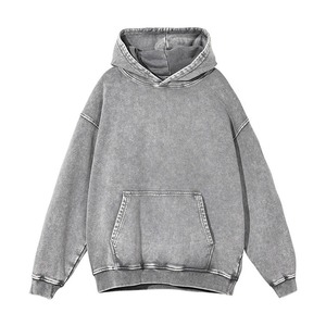 Sweat-shirt d'hiver vintage surdimensionné personnalisé, délavé à l'acide et au sel, avec impression numérique, écologique - Product Image 3