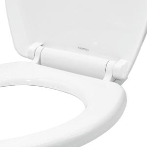 Sistema di chiusura morbida in polipropilene PP bianco coprisedile universale Design Tablet accessorio da bagno-confezione da 1 - Product Image 3