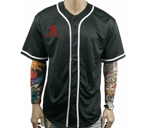 Camiseta de Béisbol Personalizada para Hombre TBF-012, 100% Poliéster, Cierre Completo con Botones, Malla Transpirable, Absorbe la Humedad, Secado Rápido, Tallas Grandes, Ropa Deportiva - Product Image 4